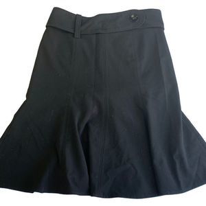 Jaspe Women’s Size 7 Black Polyester Stretch Pleated A Line Skirt